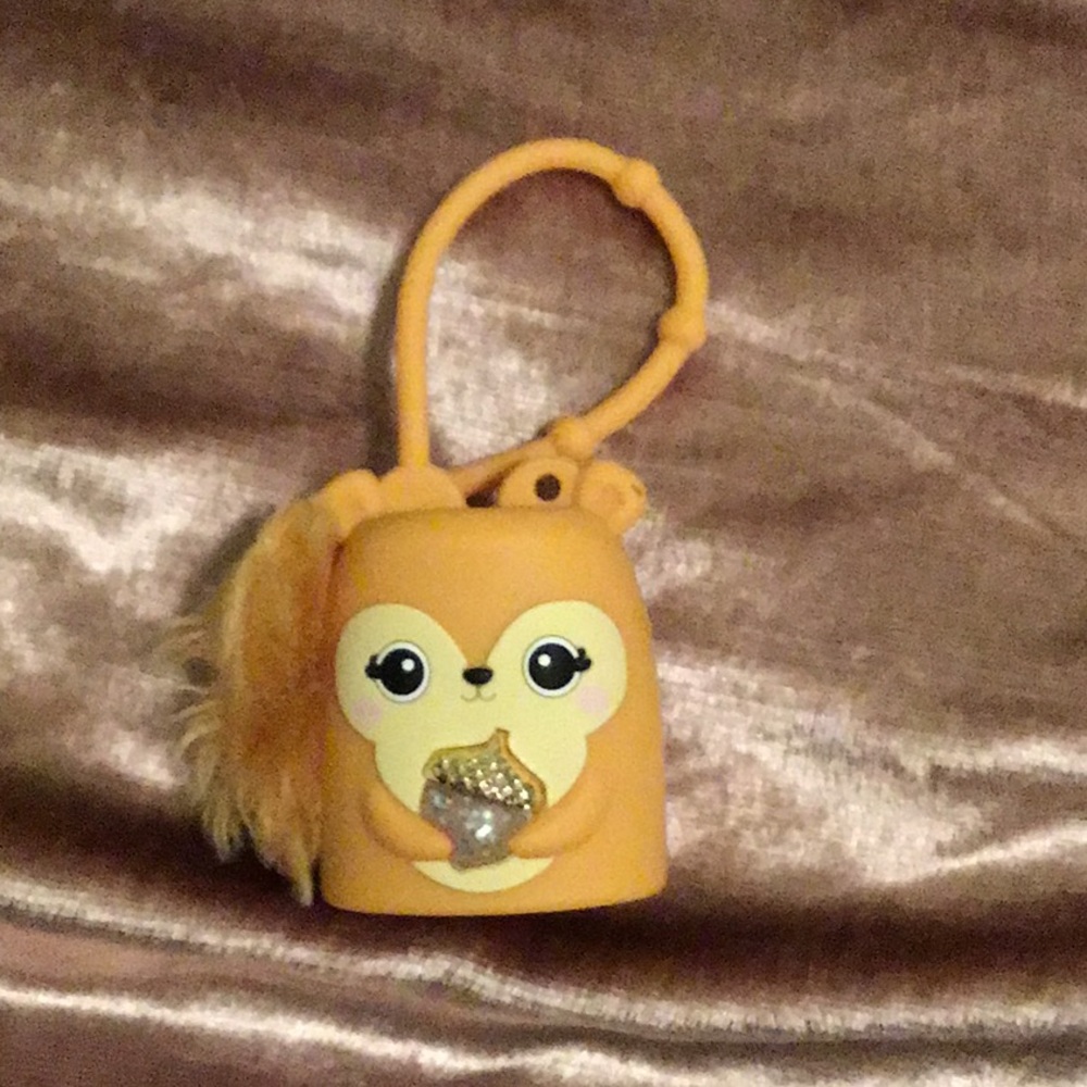 light up squirrel b and bw hand sanitizer holder